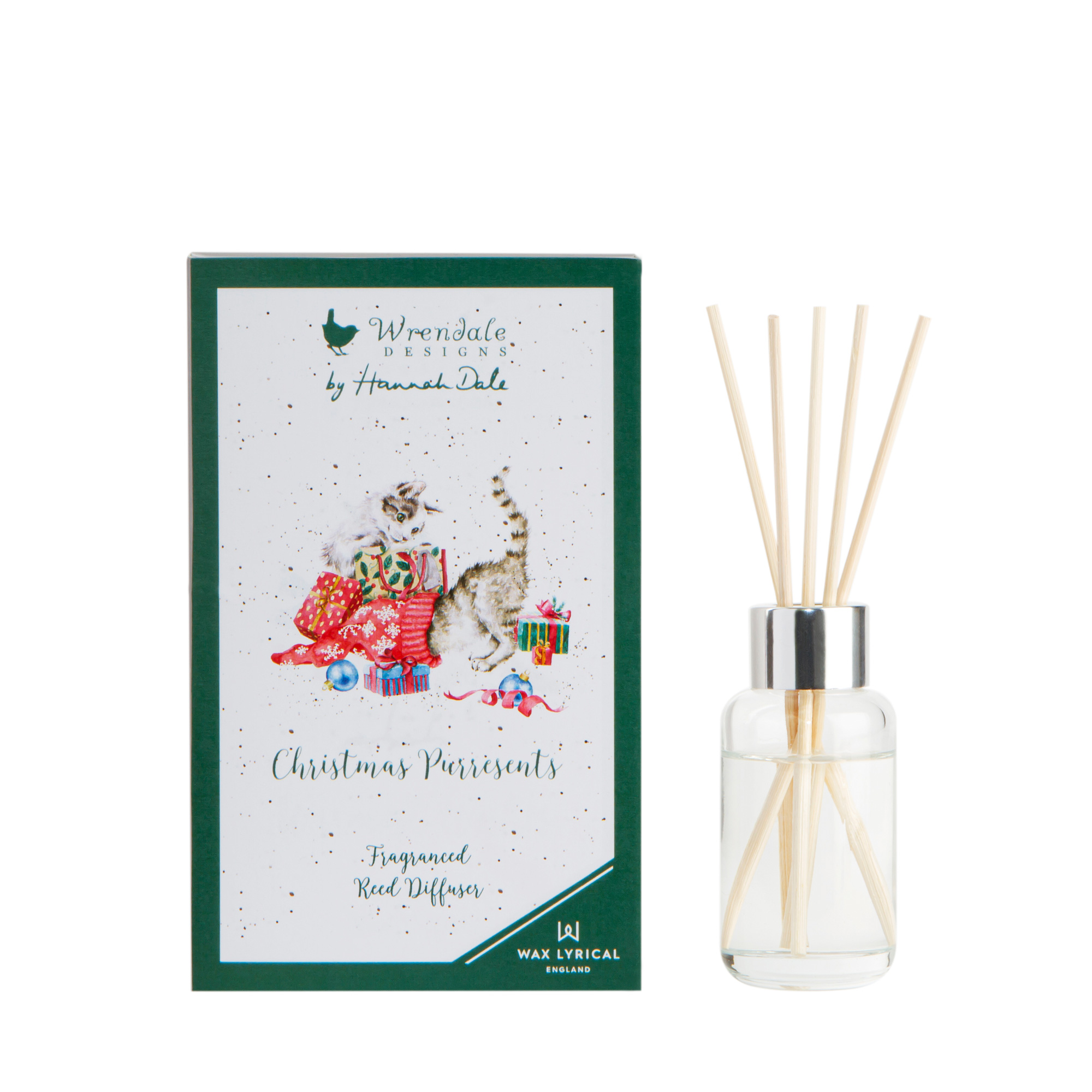 Wrendale Designs Christmas Purrscents Reed Diffuser 40ml Reed Diffuser Gift Box image number null